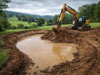 Pond digging and maintenance services