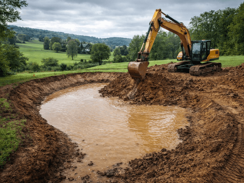 Pond digging and maintenance services